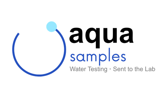 Logo of Aqua Samples for water testing services on a white background